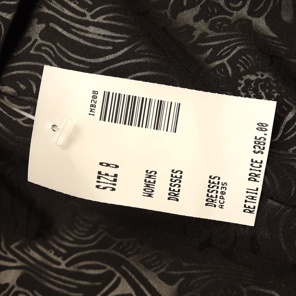 NWT, Anthro Hutch Black Brocade Strapless Dress - Picture 7 of 9